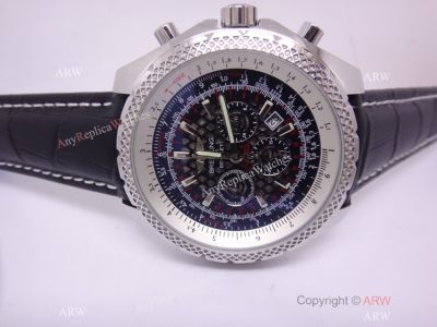 Breitling Bentley B06 Chronograph Steel Black leather strap Replica Watch